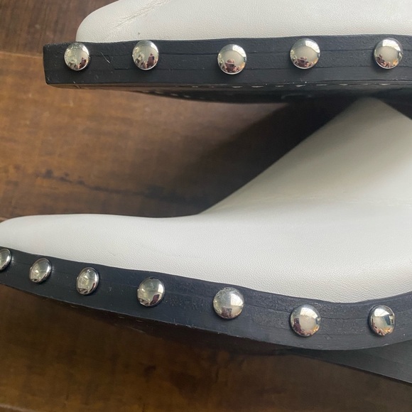 Rag & Bone Santiago Wedge mules in antique white - Picture 8 of 14